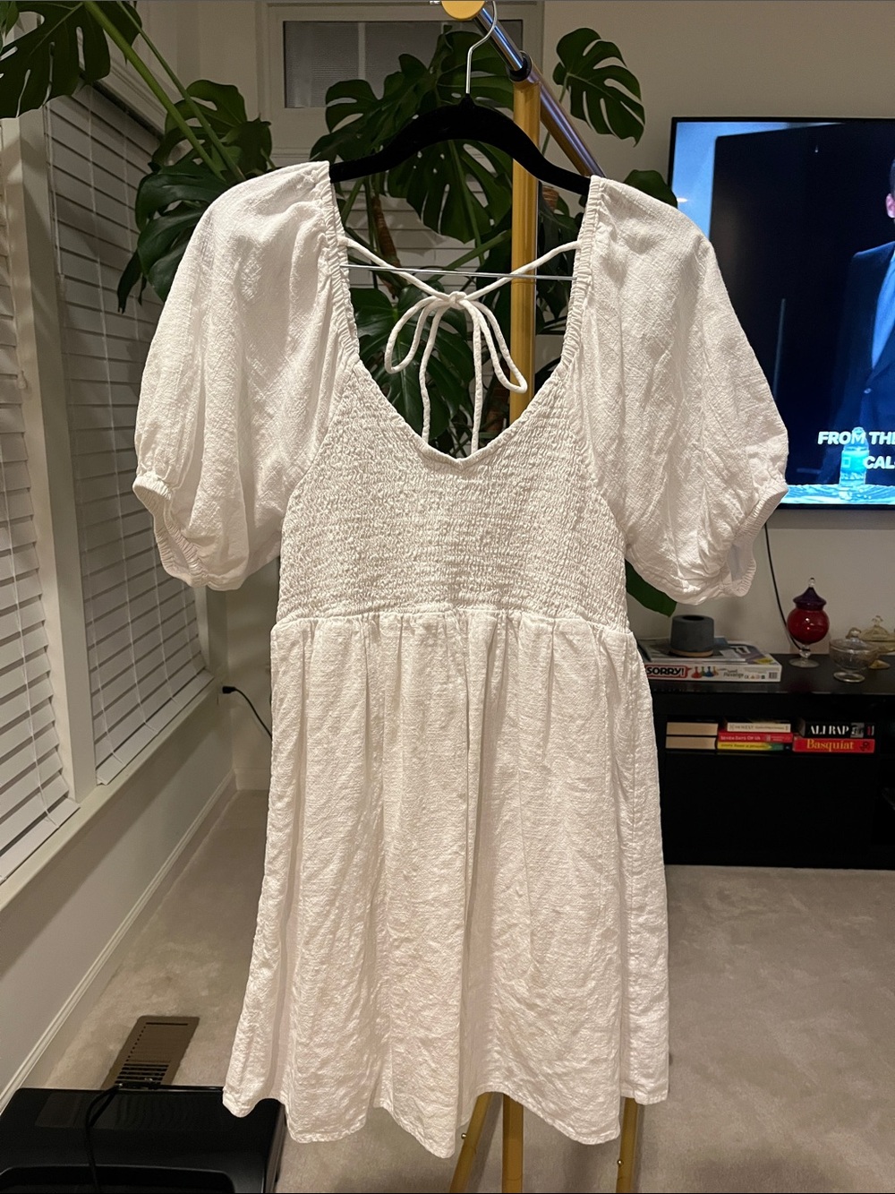 Cotton On White Puff Sleeve Mini Dress